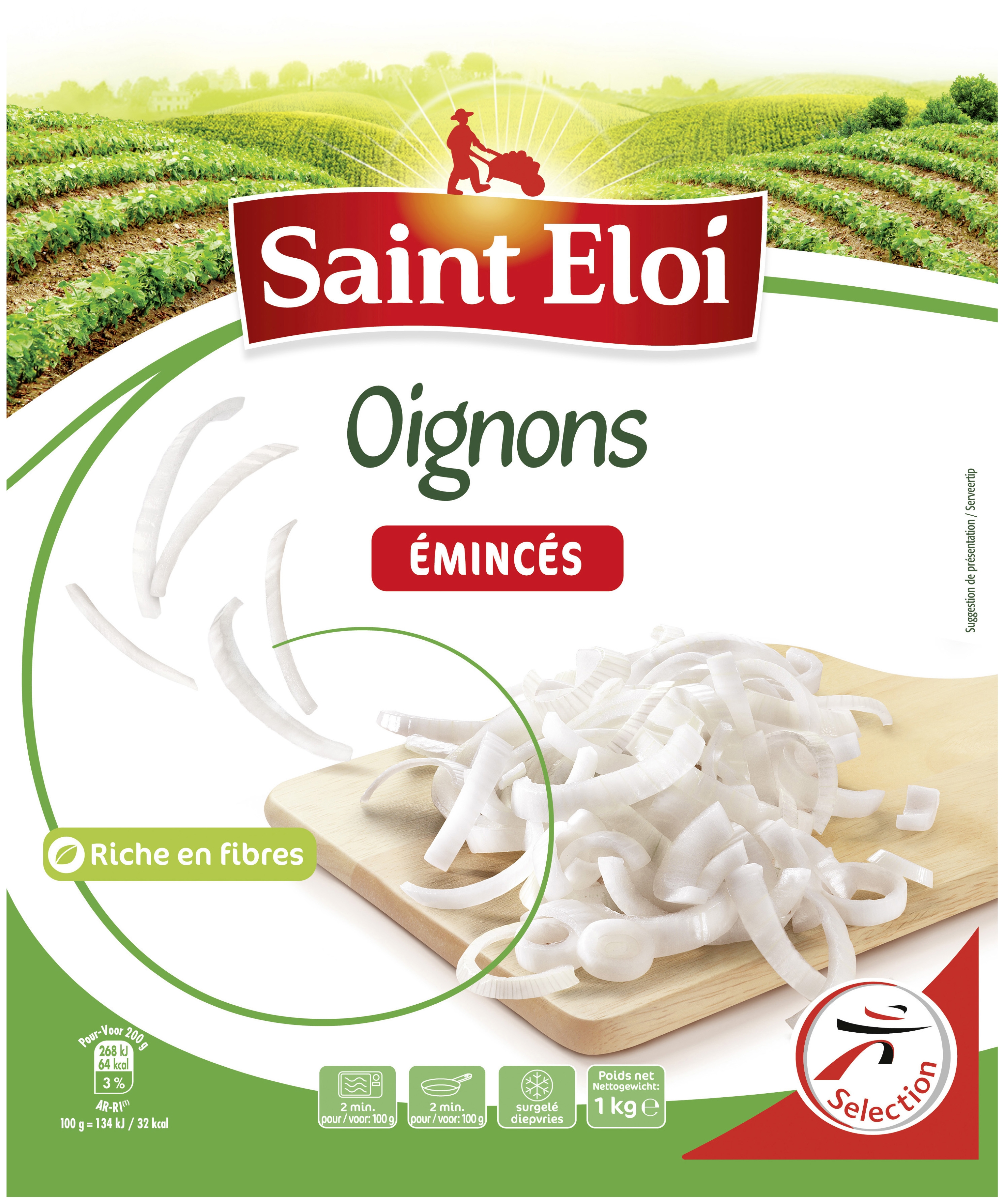 Oignons émincés surgelés Saint Eloi