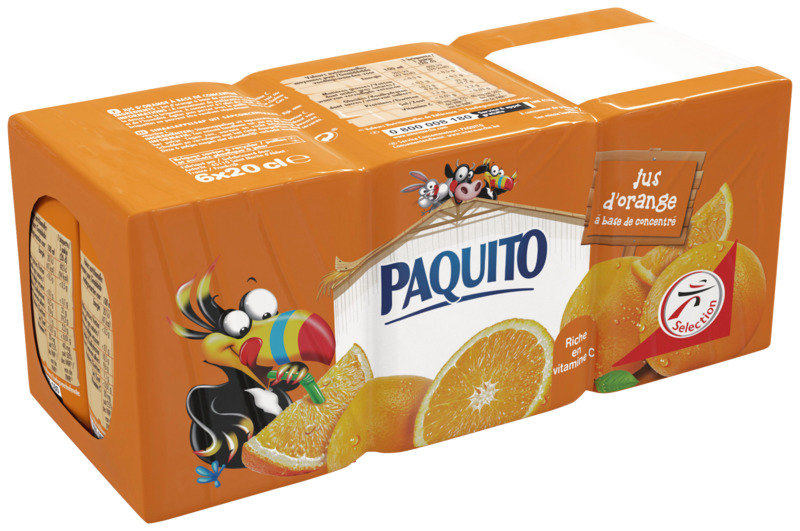 JUS À BASE DE CONCENTRÉ D'ORANGE PAQUITO