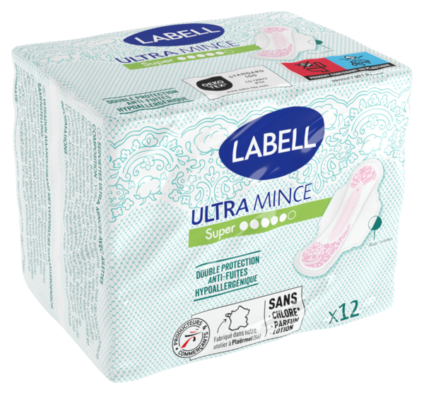 SERVIETTES ULTRA MINCE SUPER AVEC AILETTES X12
