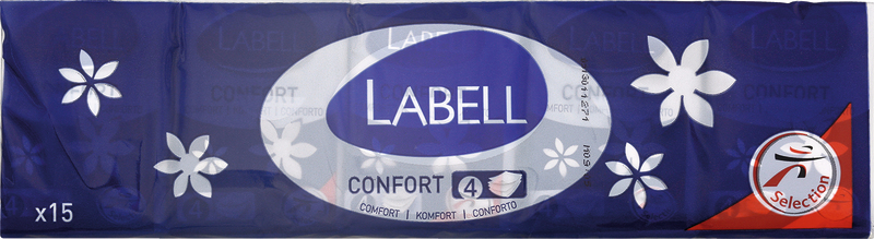 15 ETUIS DE 9 MOUCHOIRS LABELL