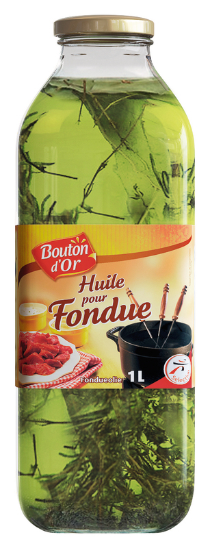 HUILE POUR FONDUE BOUTON OR