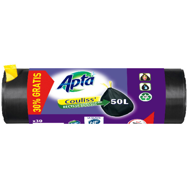 APTA SAC POUBELLE LIEN COULISSANT 10X50L
 code EAN 3250390140566 