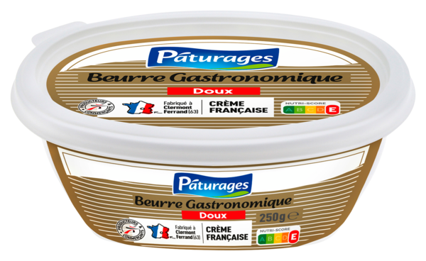 BEURRE GASTRONOMIQUE DOUX BARQUETTE
PÂTURAGES 