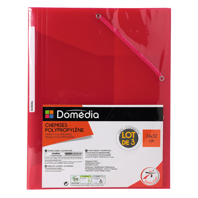 3 CHEMISES 3 RABATS 24X32 CM DOMEDIA