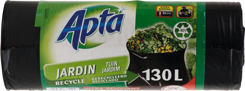 SACS POUBELLE LIENS COULISSANTS JARDIN 10X130L ...