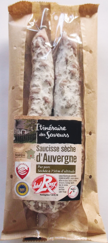 SAUCISSE SÈCHE D'AUVERGNE LABEL ROUGE Itinérair...
