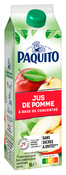 JUS À BASE DE CONCENTRÉ POMME
