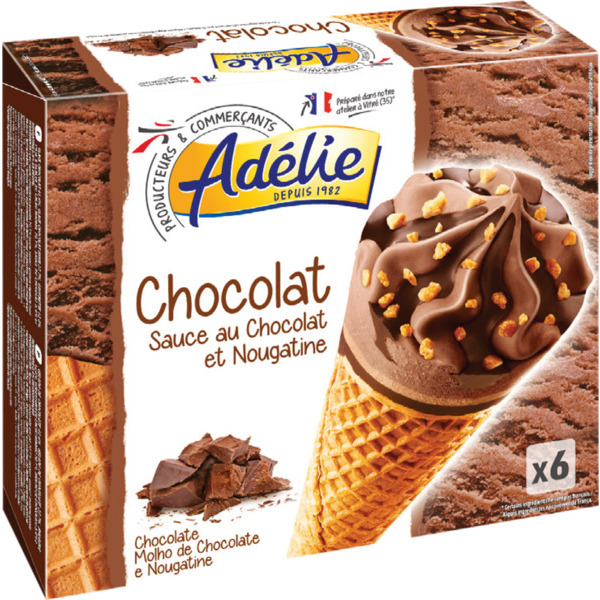 CÔNES CHOCOLAT X6
ADÉLIE