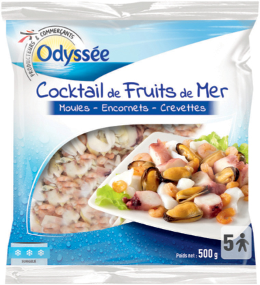 ODYSSEE COCKTAIL DE FRUITS DE MER SURGELÉ ODYSSEE code EAN 3250390668657 