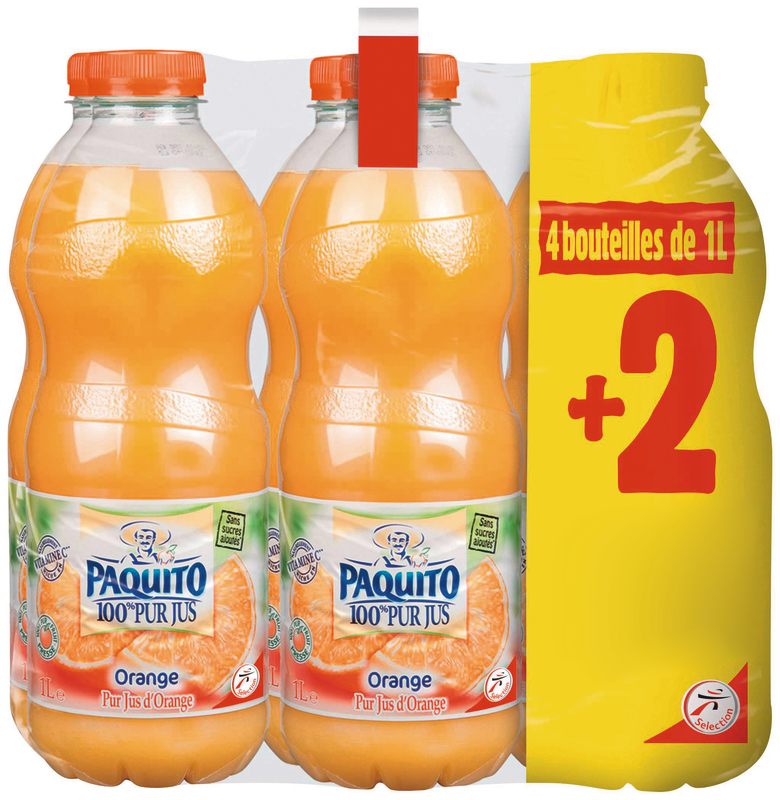PUR JUS ORANGE SANS PULPE PAQUITO