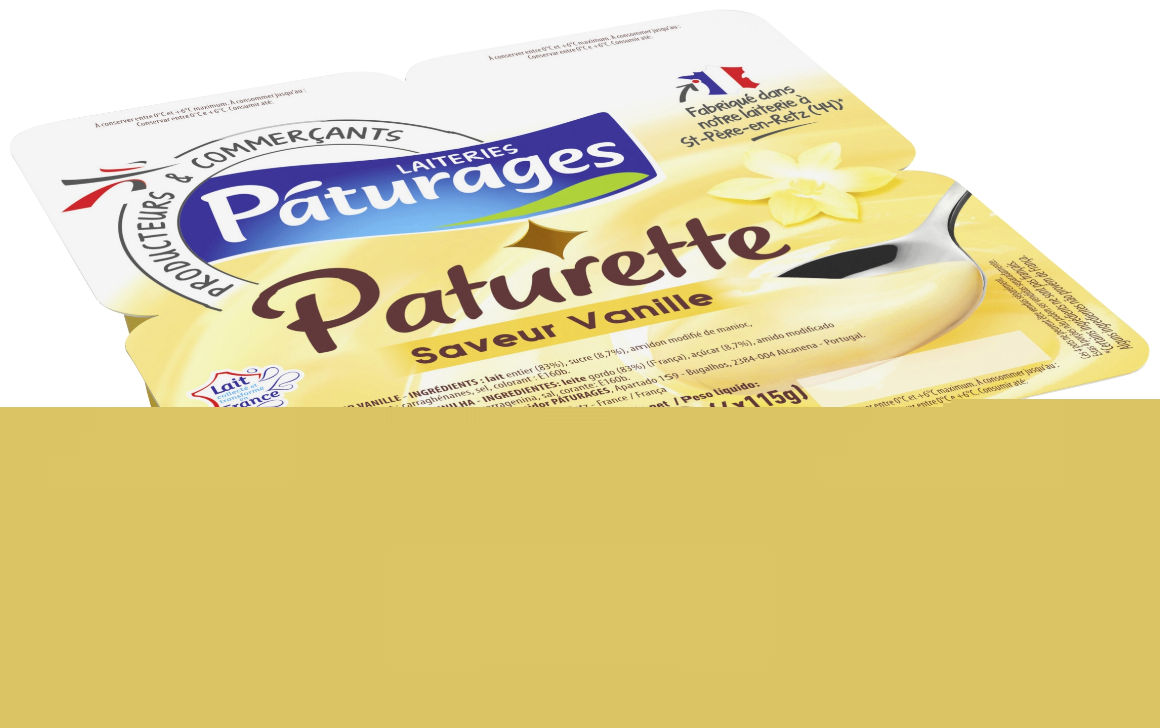 Paturette saveur vanille Pâturages