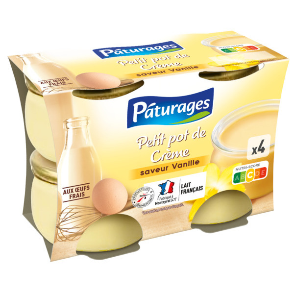 PÂTURAGES PETIT POT DE CRÈME SAVEUR VANILLE
 code EAN 3250390803447 