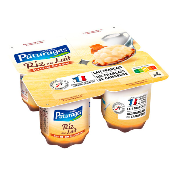 RIZ AU LAIT SUR LIT DE CARAMEL
