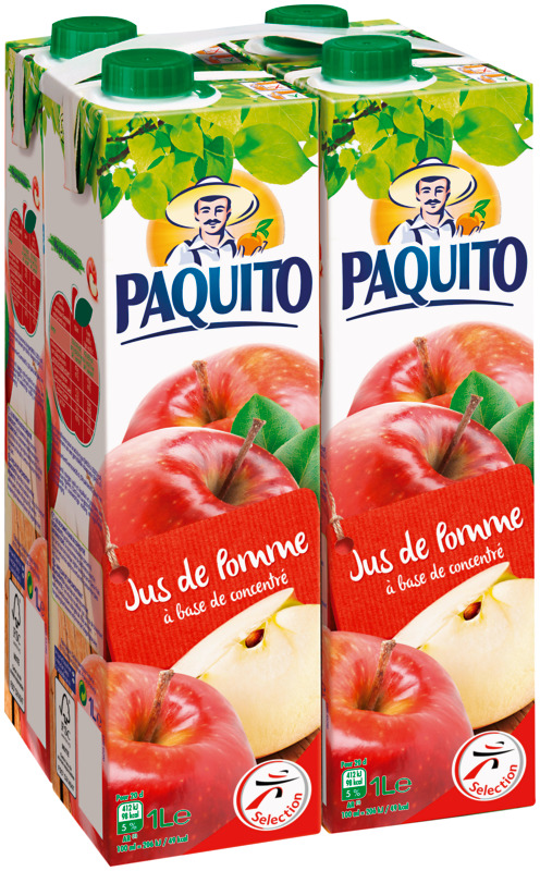 JUS À BASE DE CONCENTRÉ DE POMME PAQUITO