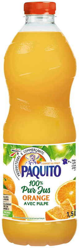 PUR JUS ORANGE AVEC PULPE PAQUITO