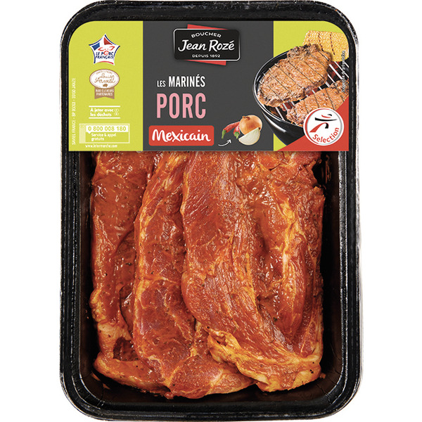 3 CÔTES DE PORC MARINÉES À LA MEXICAINE 
