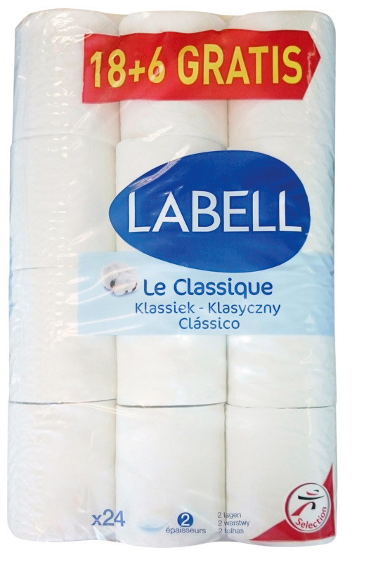 PAPIER HYGIÈNIQUE 2 PLIS BLANC LABELL