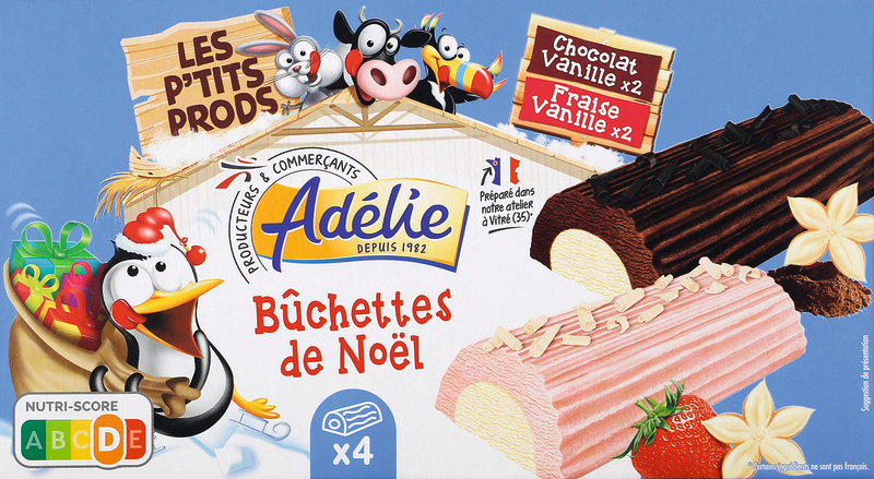 BUCHETTES VANILLE CHOCOLAT - VANILLE FRAISE SUR...