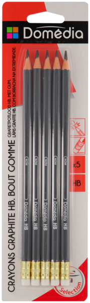 DOMEDIA 5 CRAYONS GRAPHITE HB
DOMEDIA code EAN 3250391021956 