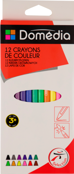 DOMEDIA 12 CRAYONS COULEURS ILLUSION 
DOMEDIA code EAN 3250391022038 