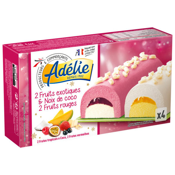 Bûchettes glacées 2 fruits exotiques & noix de ...