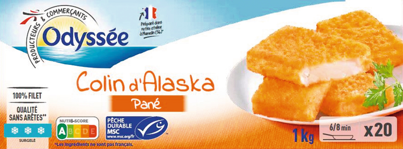 COLIN D'ALASKA PANÉ SURGELÉ (j) ODYSSEE