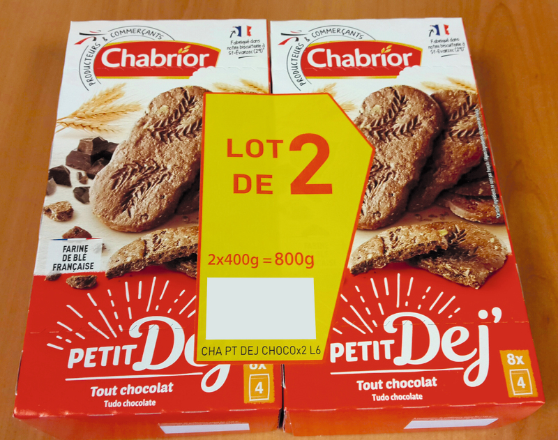 BISCUIT PETIT DÉJEUNER  CHOCOLAT CHABRIOR