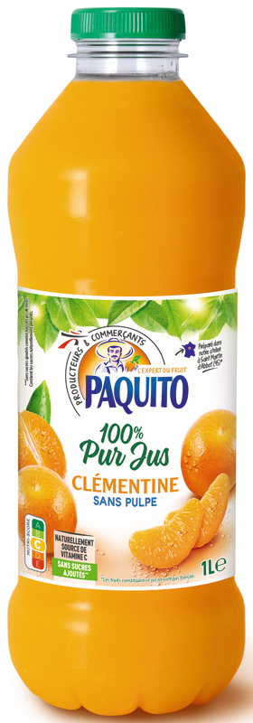 PUR JUS DE CLÉMENTINE SANS PULPE PAQUITO 3250391138654 PAQUITO PUR JUS DE CLÉMENTINE SANS PULPE PAQUITO 3250391138654 PAQUITO