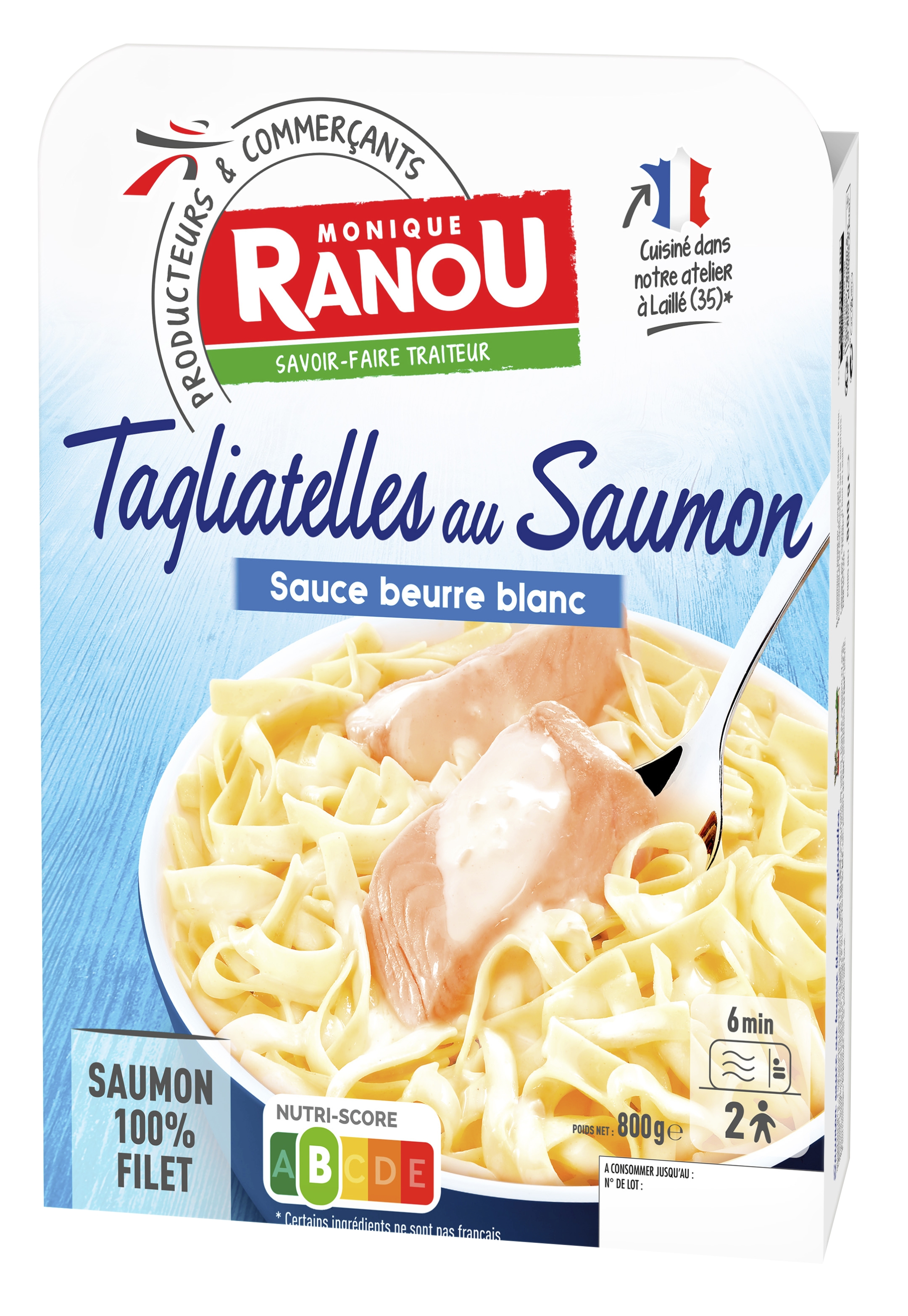 Tagliatelles au saumon Monique Ranou