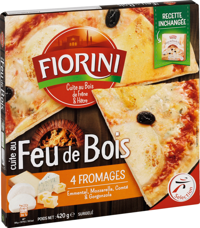 PIZZA FEU DE BOIS 4 FROMAGES FIORINI