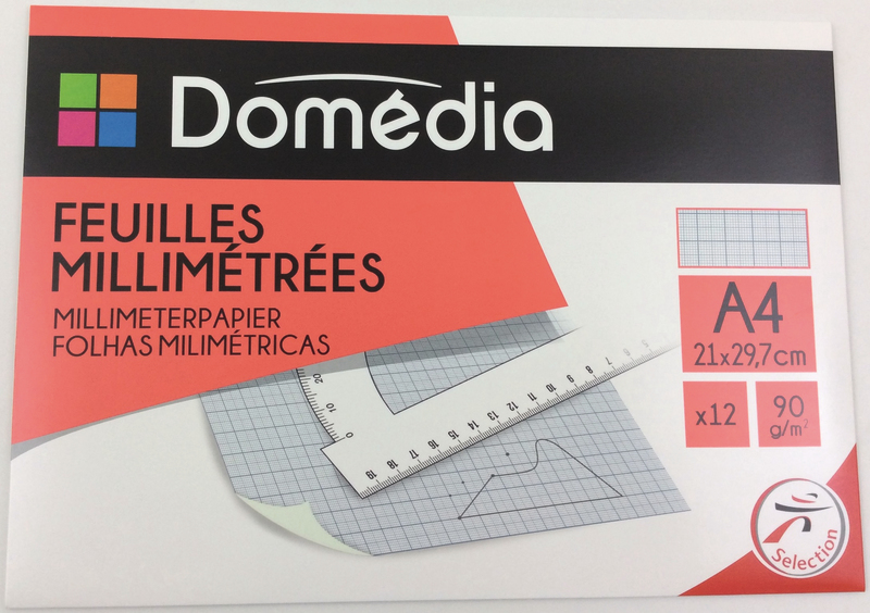 POCHETTE PAPIER MILLIMETRE A4 DOMEDIA