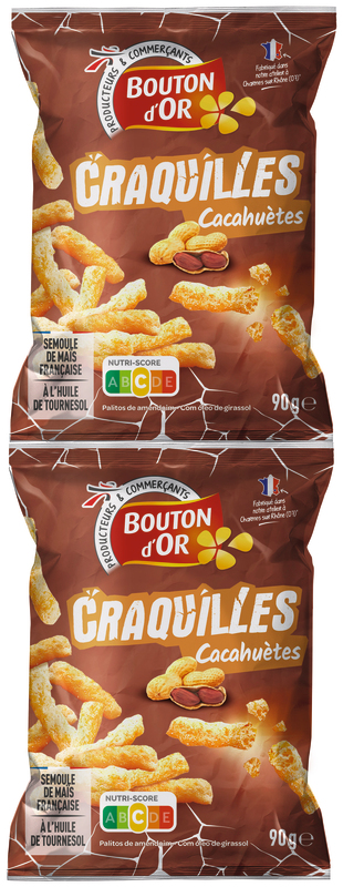 CRAQUILLES   CACAHUÈTES Bouton d'or