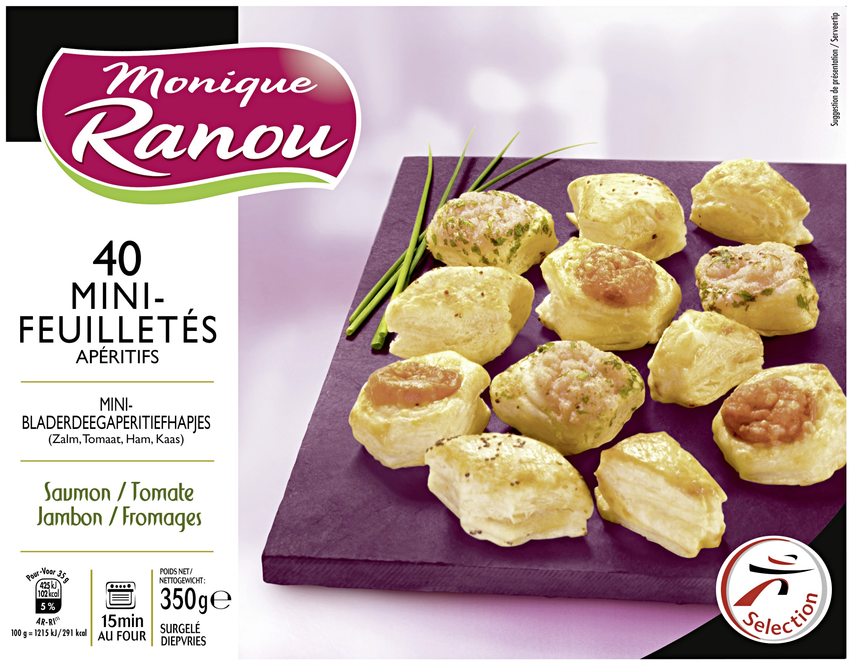 40 mini feuilletés surgelés Monique Ranou
