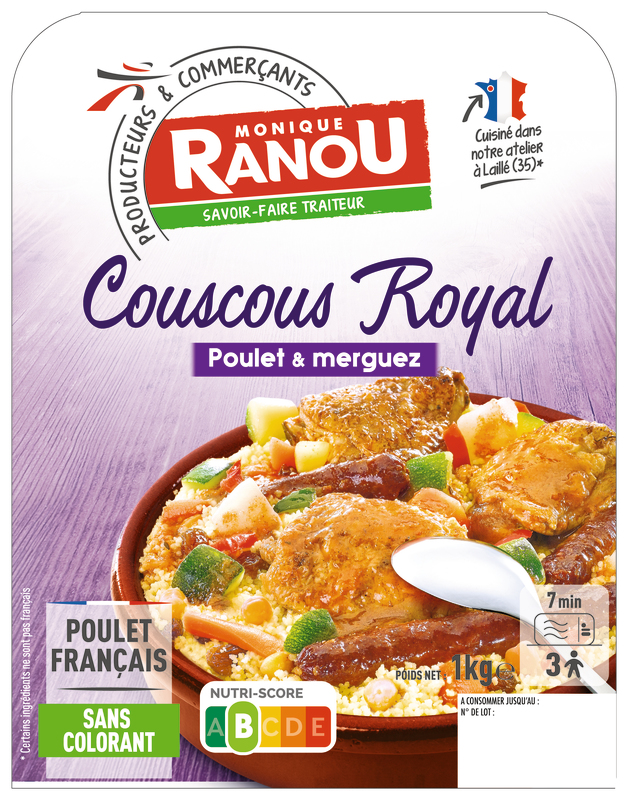 COUSCOUS ROYAL POULET & MERGUEZ monique ranou