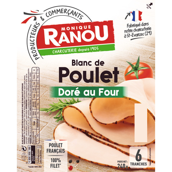 BLANC DE POULET DORÉ AU FOUR
MONIQUE RANOU