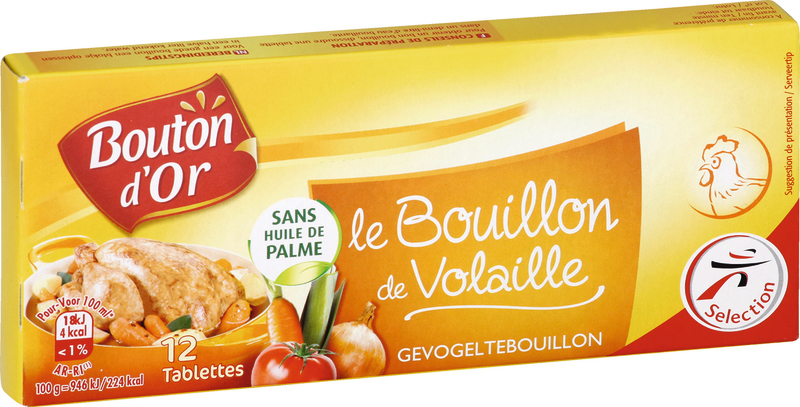BOUILLON DE POULE TABLETTES BOUTON D'OR