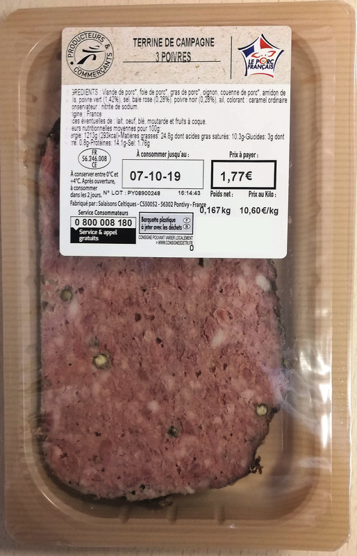 FE TERRINE CAMPAGNE AUX 3 POIVRES DE CAMPAGNE A...