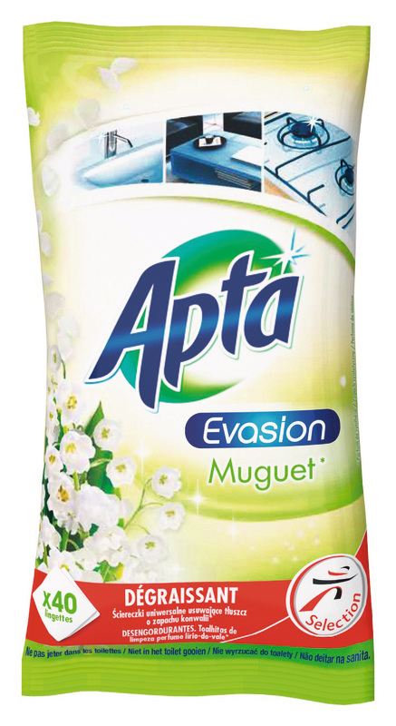LINGETTES MULTI-USAGES EVASION MUGUET X40 APTA