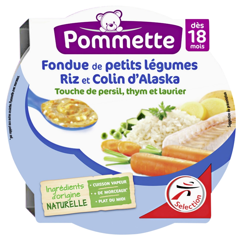 Fondue de petits légumes riz et colin d'Alaska ...