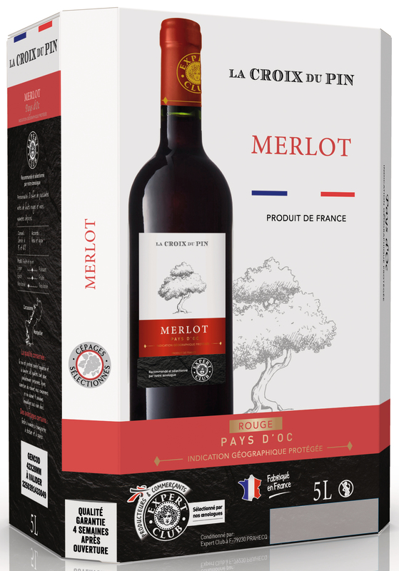 IGP PAYS D'OC MERLOT ROUGE La croix du pin - Ex...