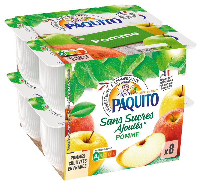 COUPELLES POMME SANS SUCRES AJOUTÉS PAQUITO