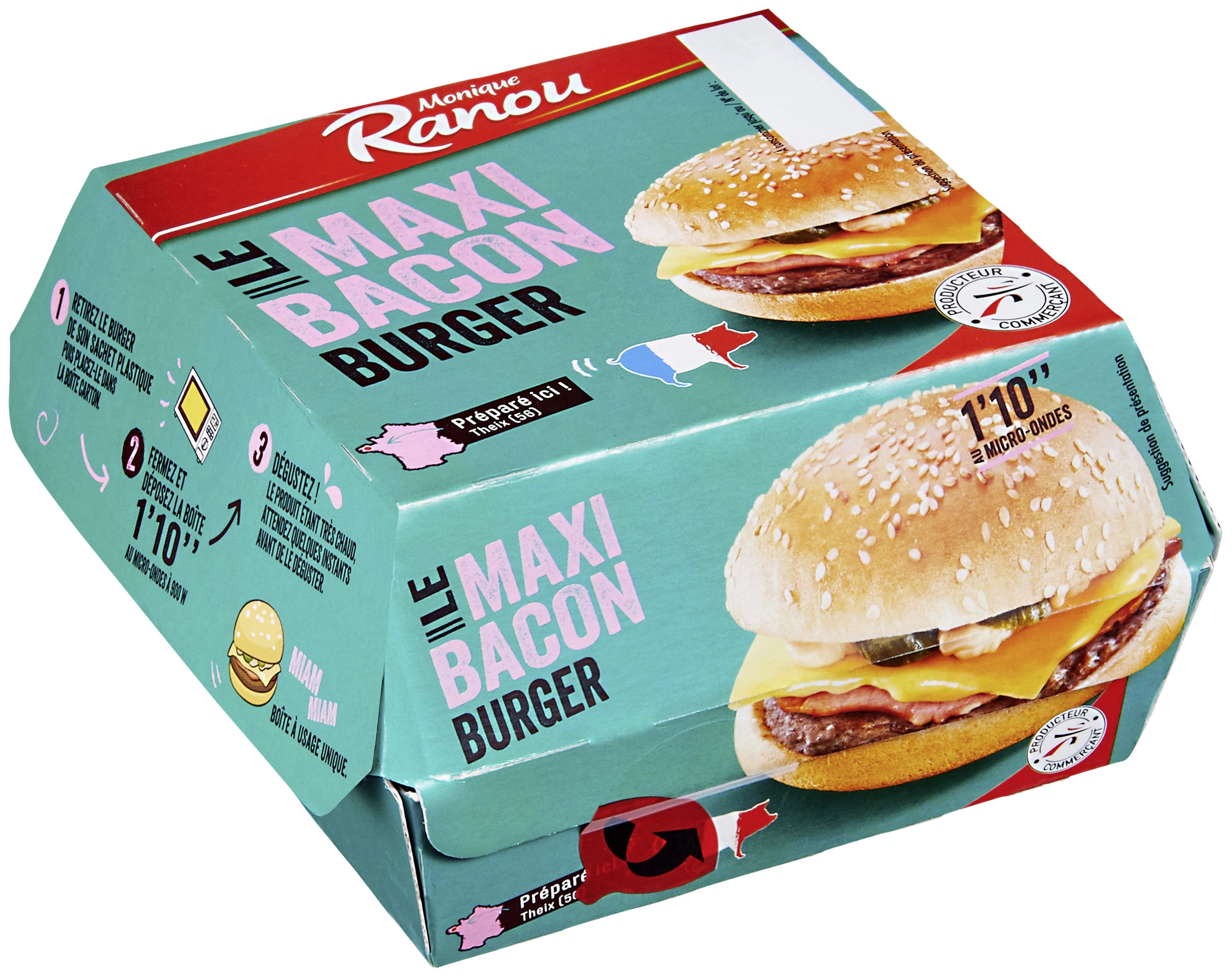 Maxi bacon burger Monique Ranou