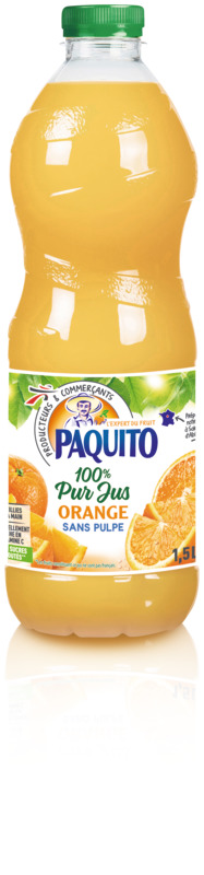 PUR JUS ORANGE SANS PULPE PAQUITO