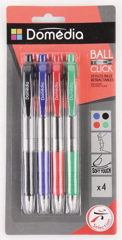 4 STYLOS BILLE RÉTRACTABLE 