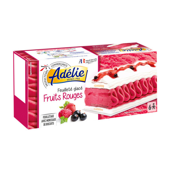 FEUILLETÉ GLACÉ FRUITS ROUGES 

