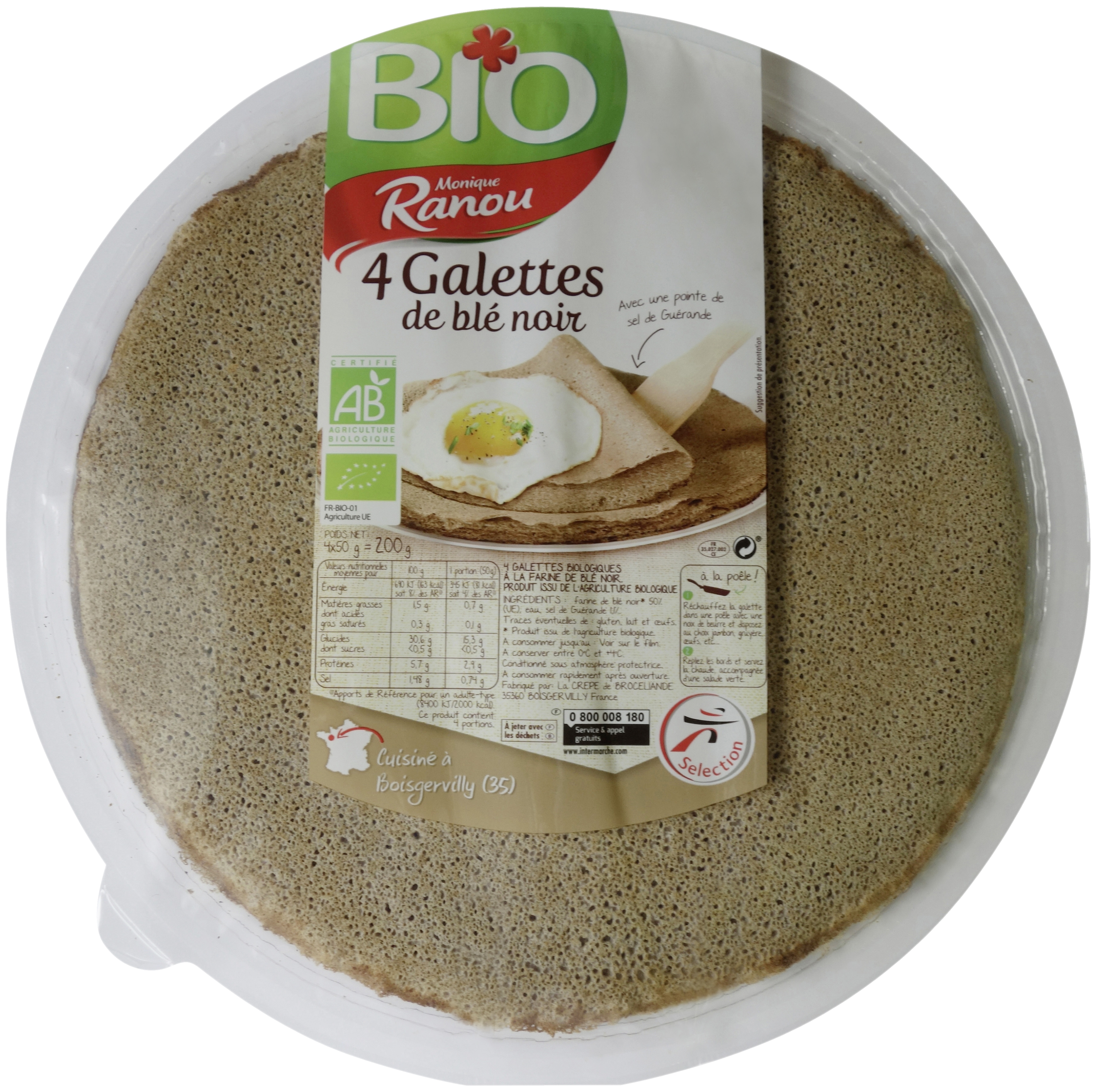 Galettes bio blé noir Monique Ranou