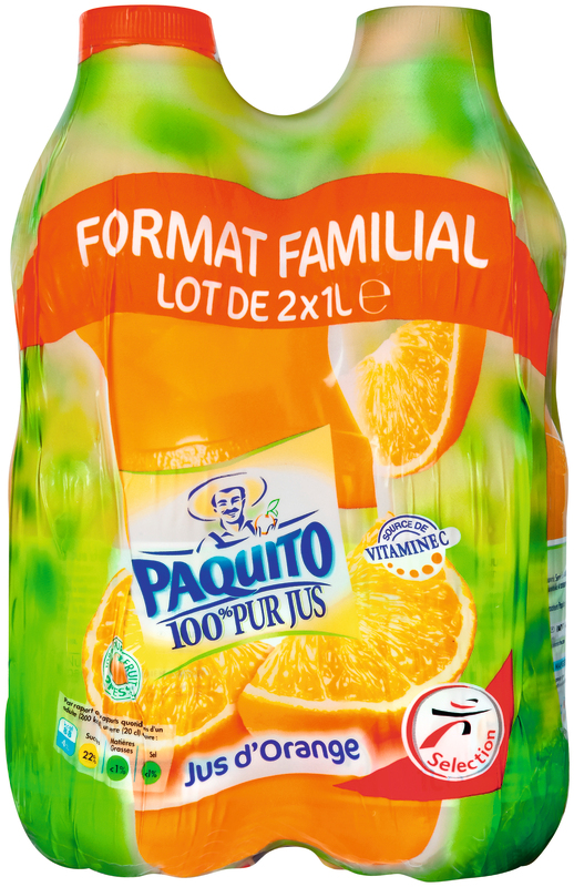 PUR JUS ORANGE SANS PULPE PAQUITO