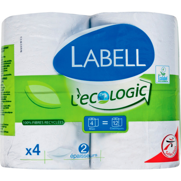 PAPIER TOILETTE ECOLABEL 100% FIBRES RECYCLÉES ...