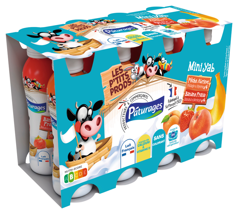 MINI YAB LES P'TITS PRODS PÊCHE ABRICOT X4  BAN...