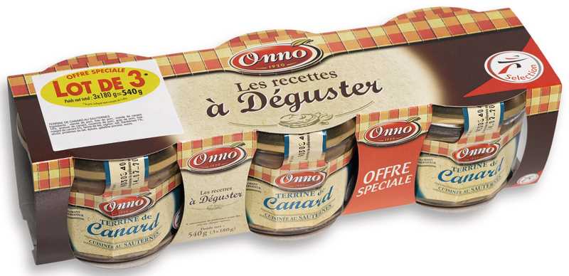 TERRINES DE CANARD CUISINÉES AU SAUTERNES Onno